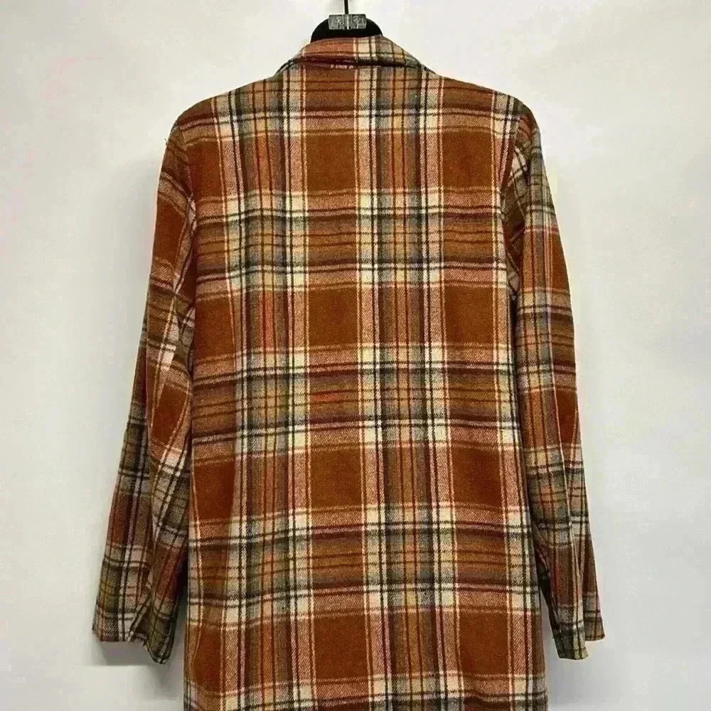 Andree Plaid Jacket Midi Length w/Open Front Bodice - 19542 size medium F7 - Picture 6 of 7